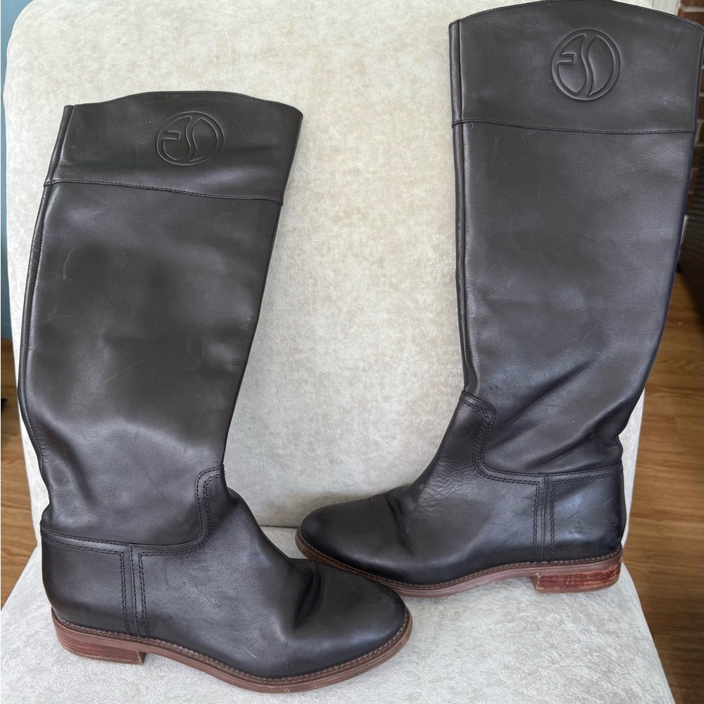 Tall Black Leather Boots
